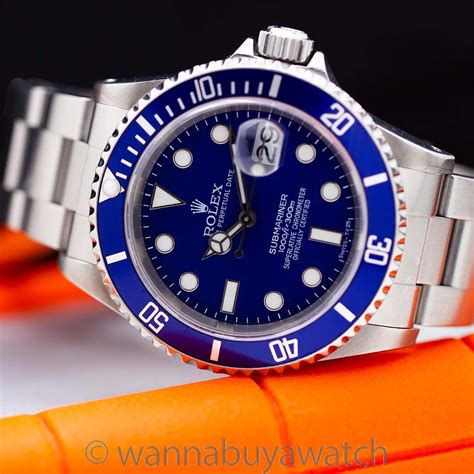 rolex 16610 band|Rolex 16610 blue bezel.